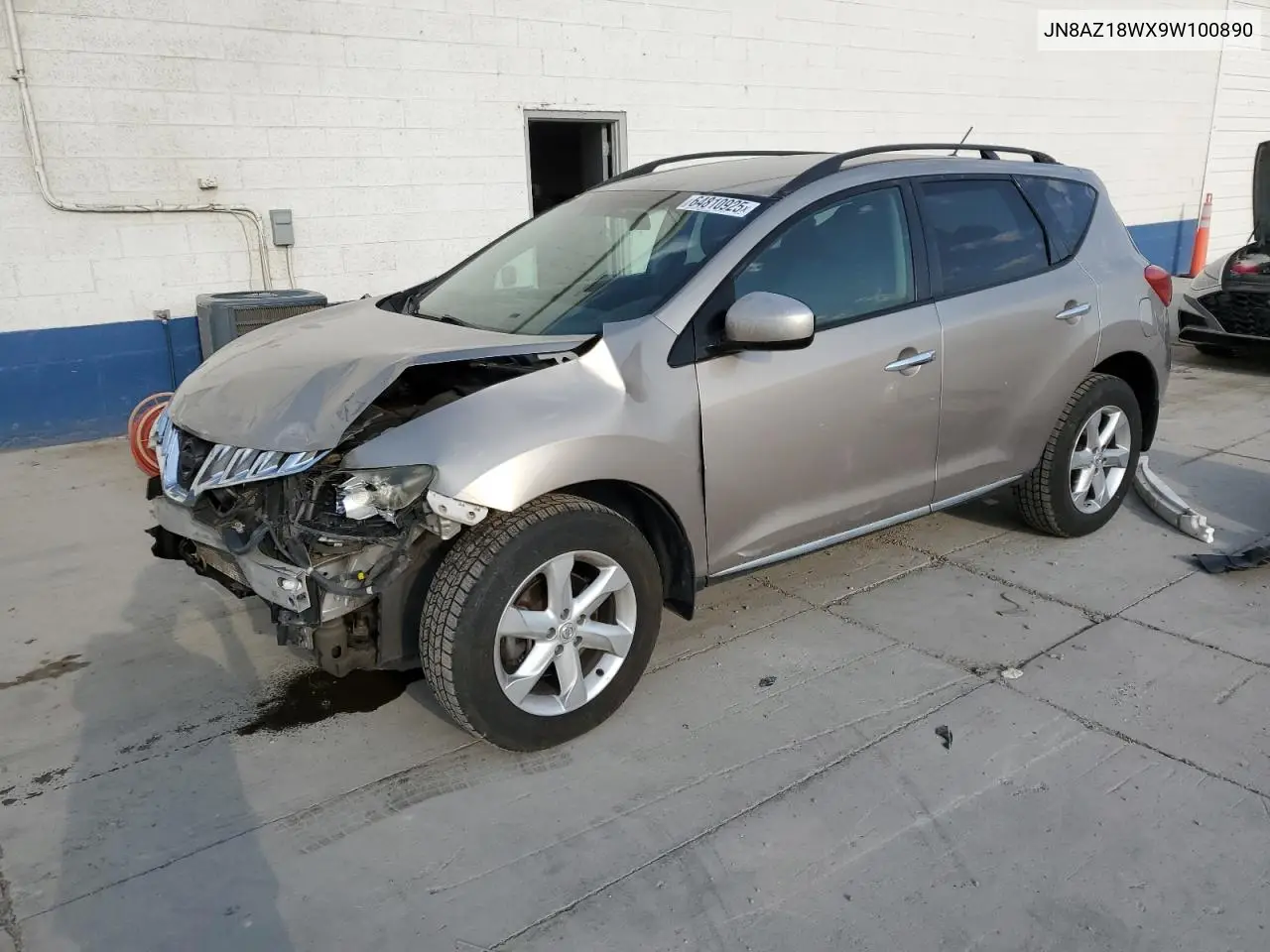 2009 Nissan Murano S VIN: JN8AZ18WX9W100890 Lot: 64810925