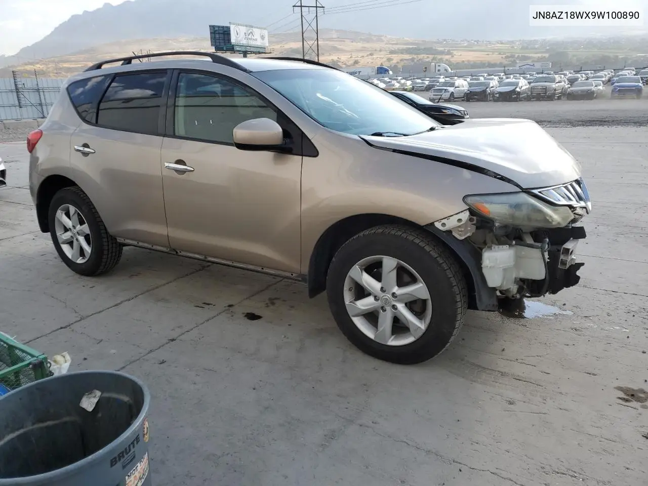 2009 Nissan Murano S VIN: JN8AZ18WX9W100890 Lot: 64810925