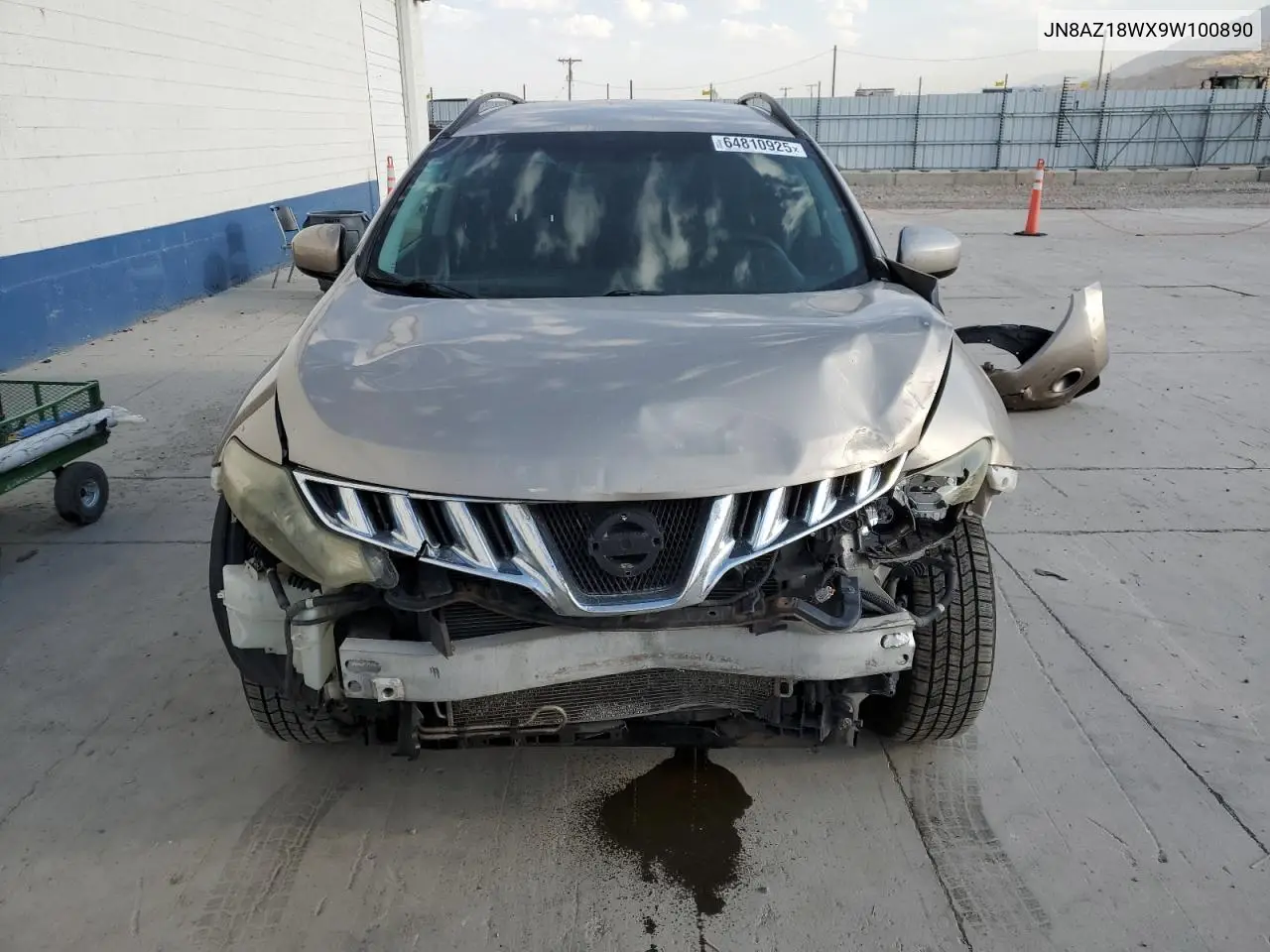 2009 Nissan Murano S VIN: JN8AZ18WX9W100890 Lot: 64810925