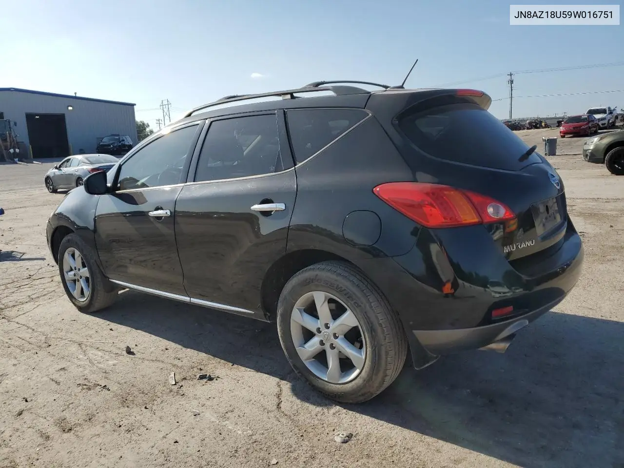 2009 Nissan Murano S VIN: JN8AZ18U59W016751 Lot: 64973515