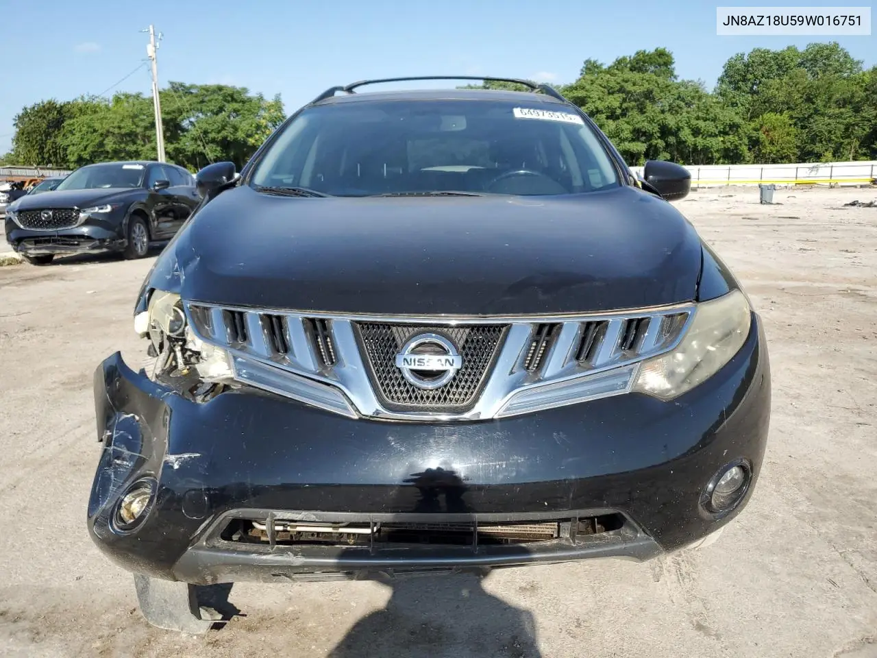 2009 Nissan Murano S VIN: JN8AZ18U59W016751 Lot: 64973515