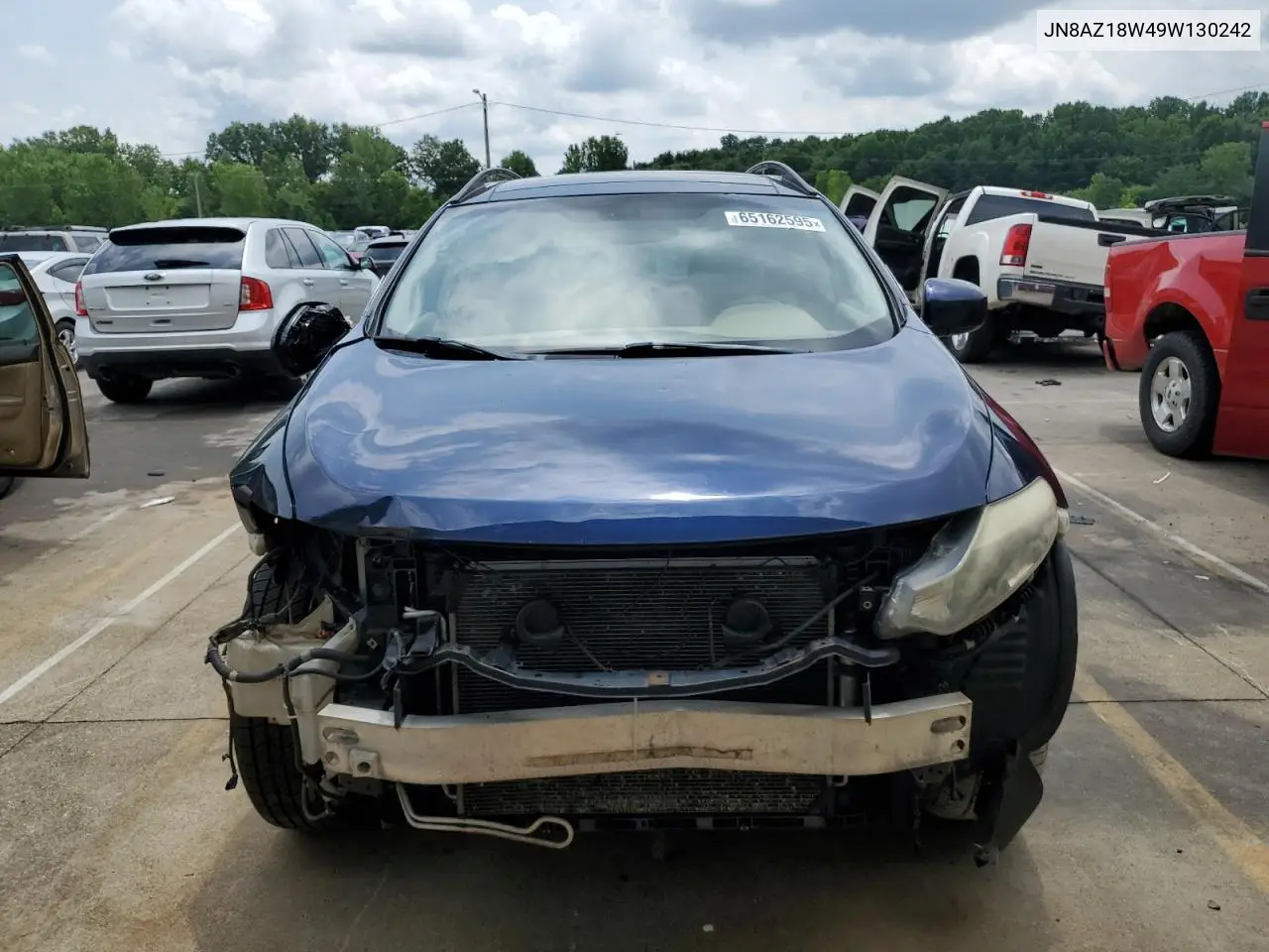 2009 Nissan Murano S VIN: JN8AZ18W49W130242 Lot: 65162595