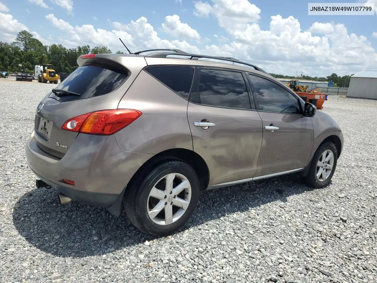 2009 Nissan Murano S VIN: JN8AZ18W49W107799 Lot: 65347195