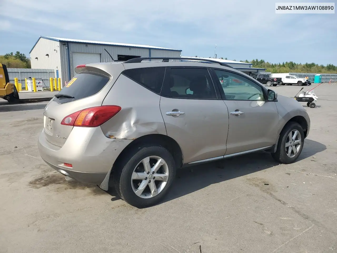 2010 Nissan Murano S VIN: JN8AZ1MW3AW108890 Lot: 54698245