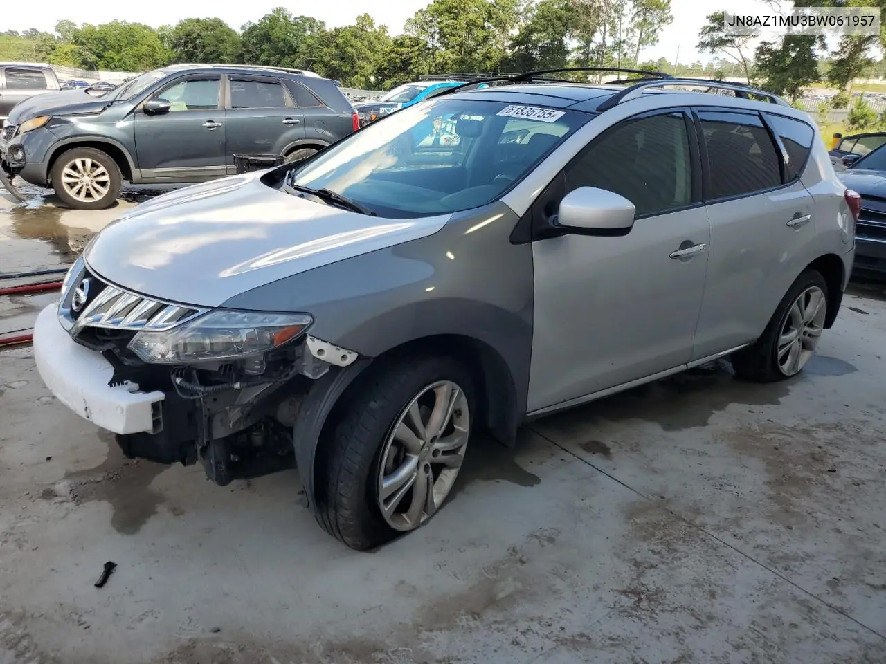 2011 Nissan Murano S VIN: JN8AZ1MU3BW061957 Lot: 61835755