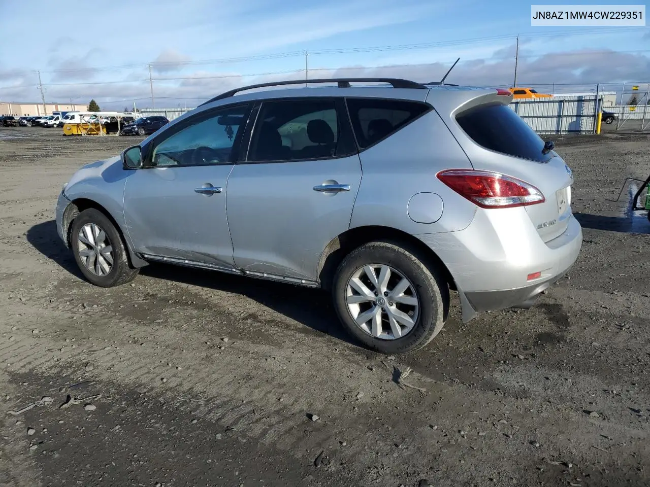 2012 Nissan Murano S VIN: JN8AZ1MW4CW229351 Lot: 49171335
