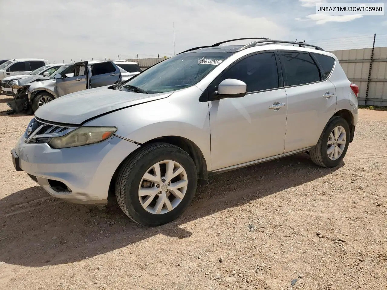 jn8az1mu3cw105960 JN8AZ1MU3CW105960 2012 Nissan Murano S