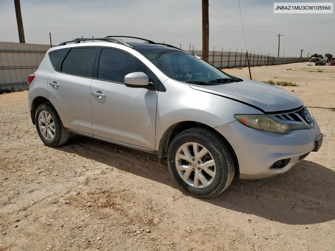 jn8az1mu3cw105960 JN8AZ1MU3CW105960 2012 Nissan Murano S