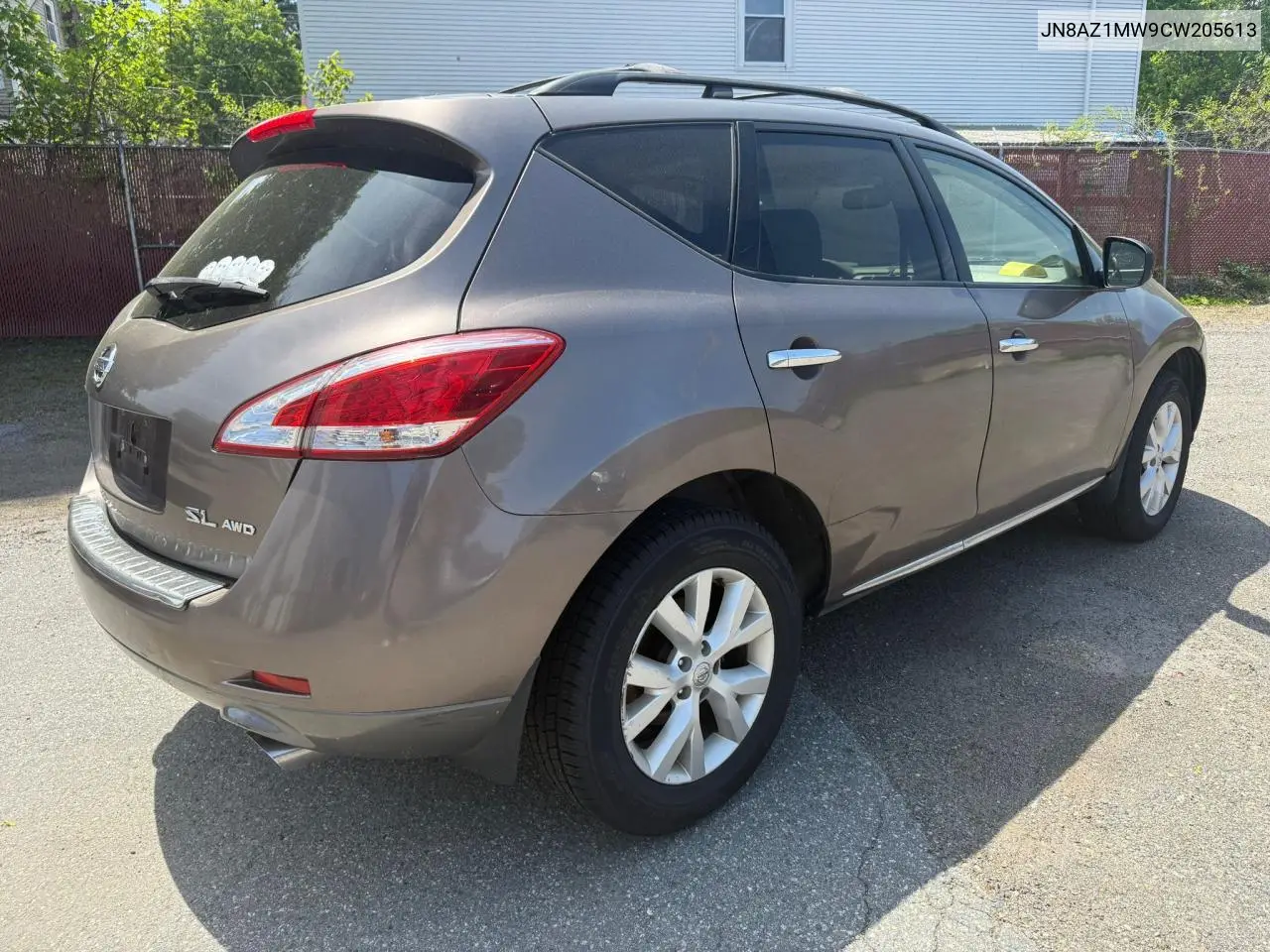 2012 Nissan Murano S VIN: JN8AZ1MW9CW205613 Lot: 57185305