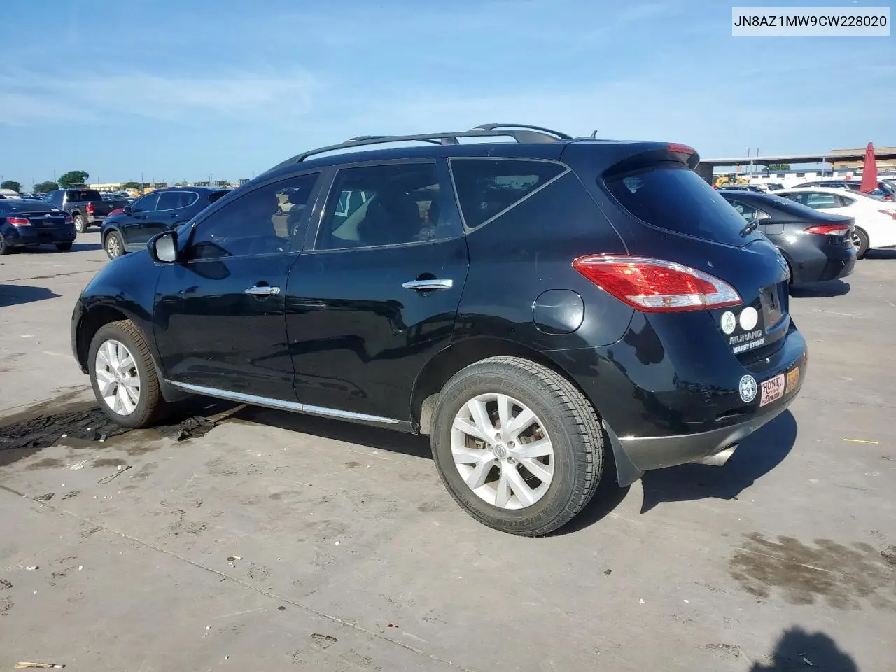 2012 Nissan Murano S VIN: JN8AZ1MW9CW228020 Lot: 62826765