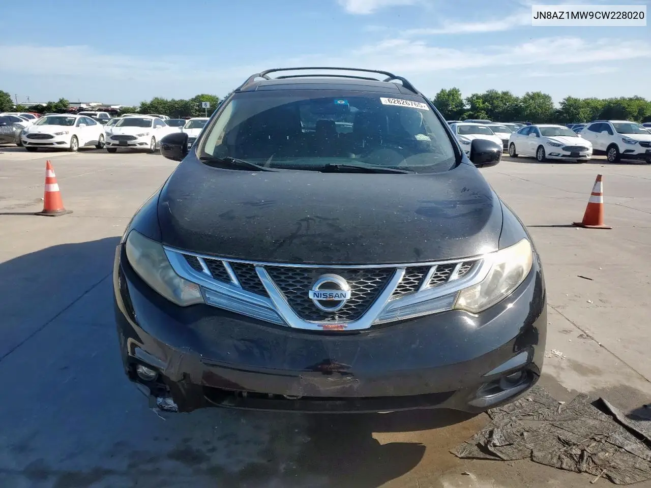 2012 Nissan Murano S VIN: JN8AZ1MW9CW228020 Lot: 62826765