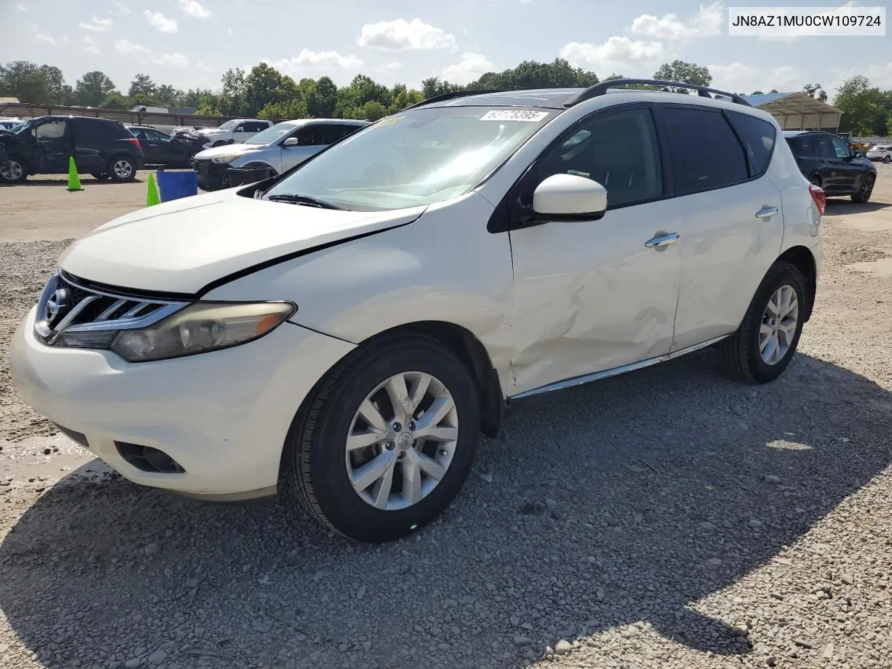 2012 Nissan Murano S VIN: JN8AZ1MU0CW109724 Lot: 63128395