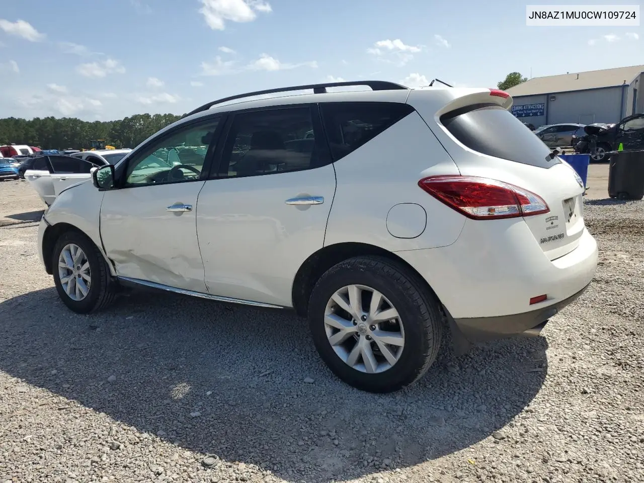 2012 Nissan Murano S VIN: JN8AZ1MU0CW109724 Lot: 63128395