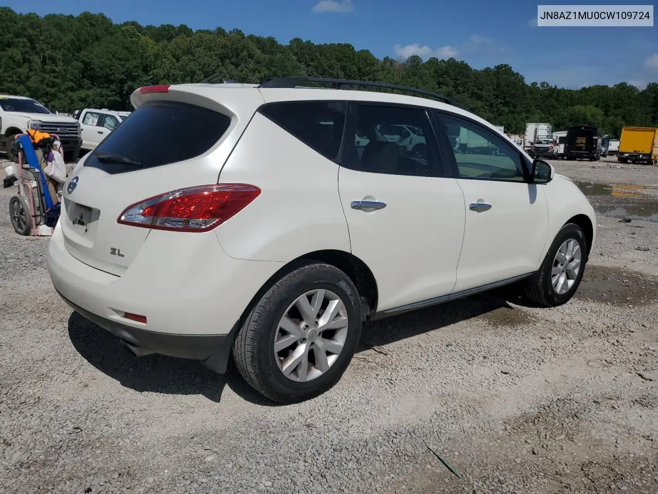 2012 Nissan Murano S VIN: JN8AZ1MU0CW109724 Lot: 63128395