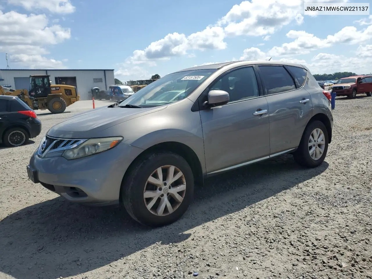 2012 Nissan Murano S VIN: JN8AZ1MW6CW221137 Lot: 63157505