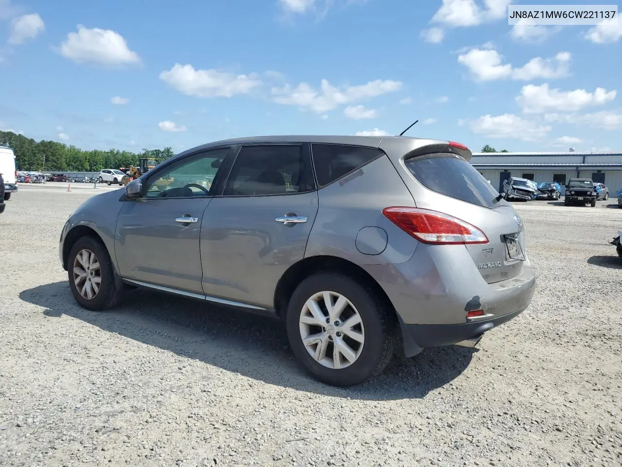 2012 Nissan Murano S VIN: JN8AZ1MW6CW221137 Lot: 63157505