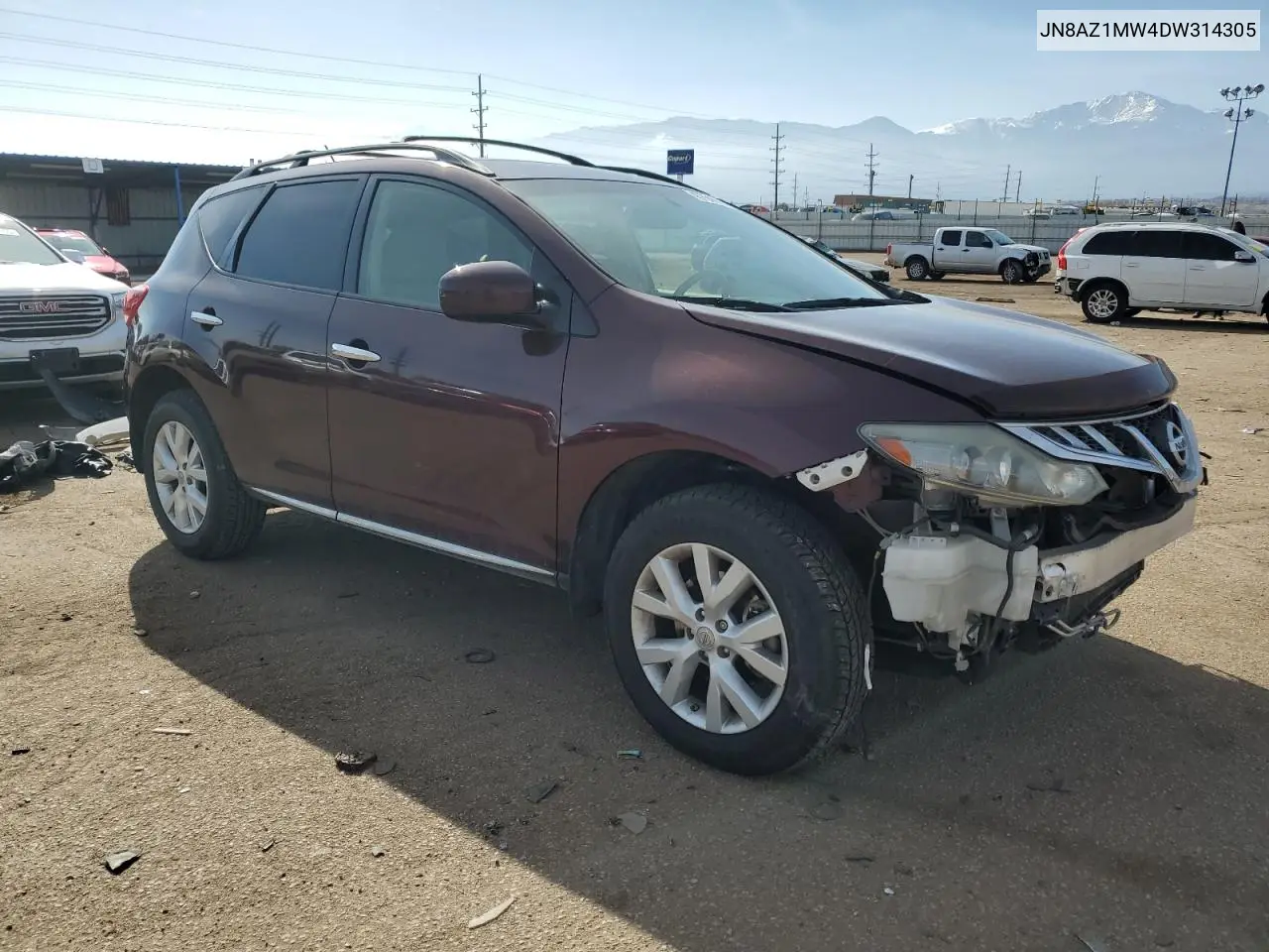 2013 Nissan Murano S VIN: JN8AZ1MW4DW314305 Lot: 45754015