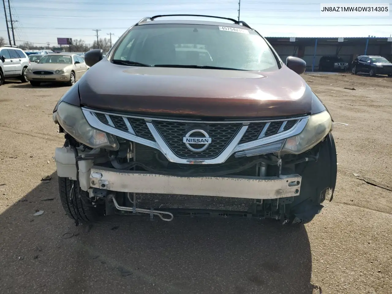 2013 Nissan Murano S VIN: JN8AZ1MW4DW314305 Lot: 45754015