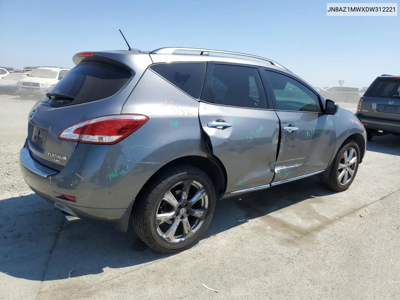 2013 Nissan Murano S VIN: JN8AZ1MWXDW312221 Lot: 60142685