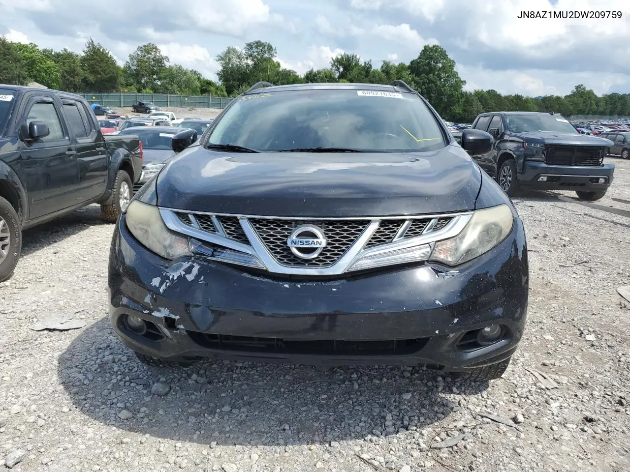 2013 Nissan Murano S VIN: JN8AZ1MU2DW209759 Lot: 60921635