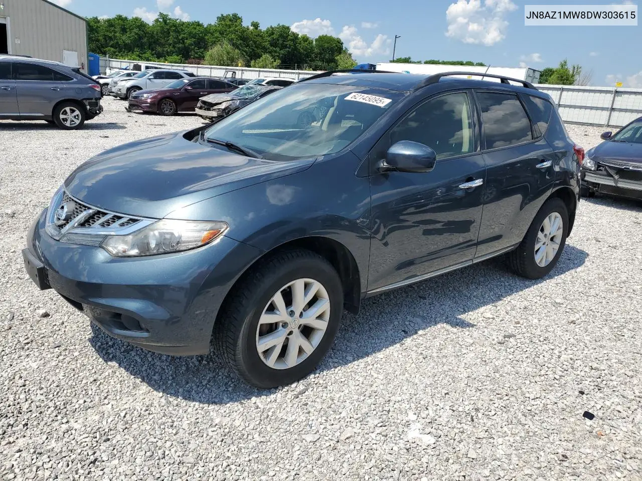 2013 Nissan Murano S VIN: JN8AZ1MW8DW303615 Lot: 62145095