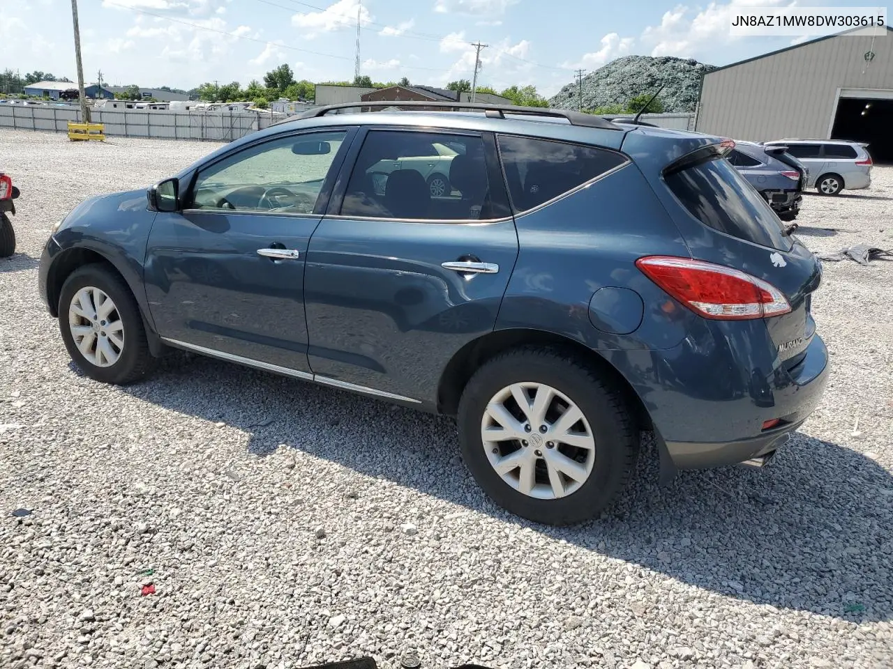 2013 Nissan Murano S VIN: JN8AZ1MW8DW303615 Lot: 62145095