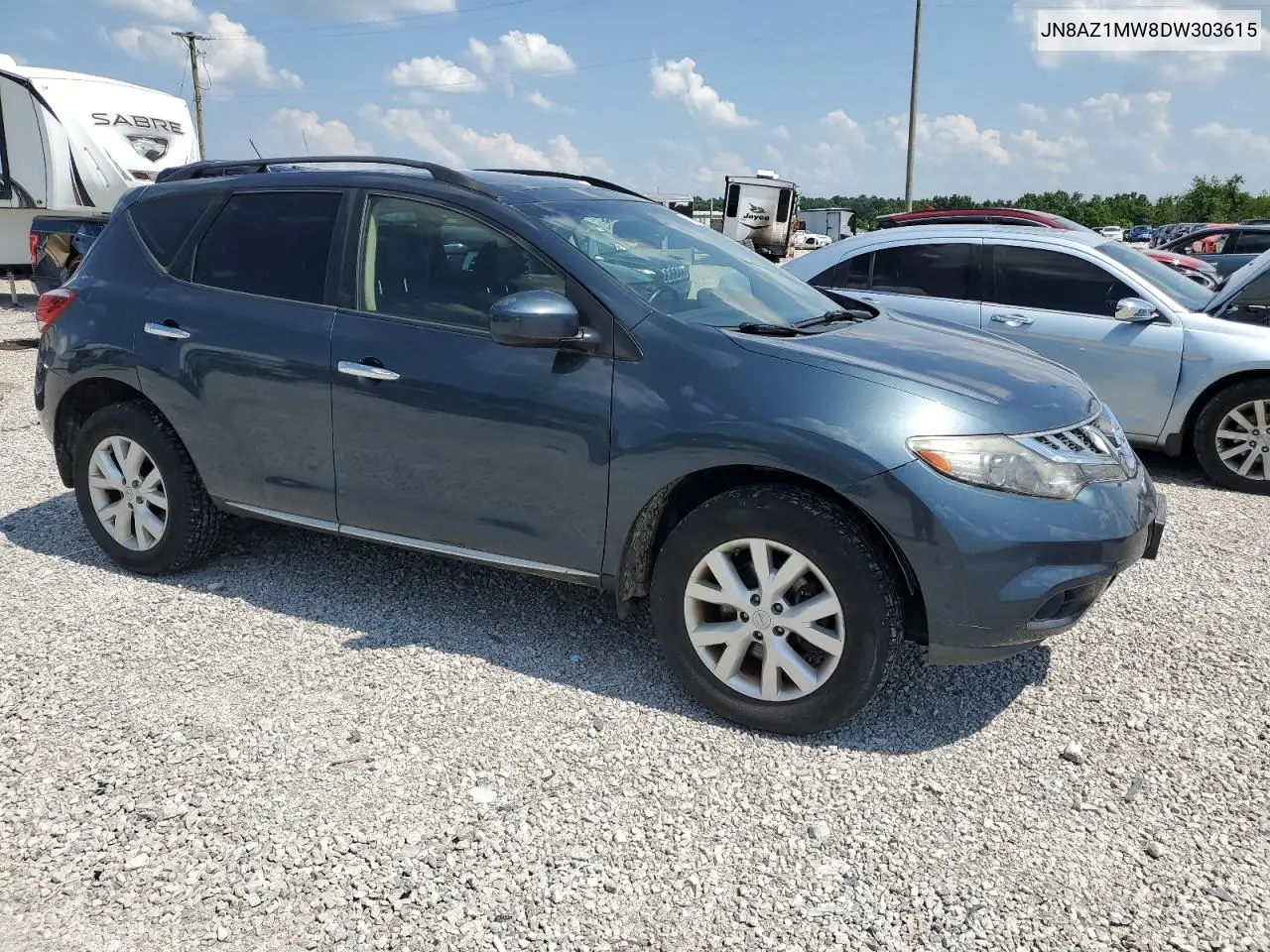 2013 Nissan Murano S VIN: JN8AZ1MW8DW303615 Lot: 62145095