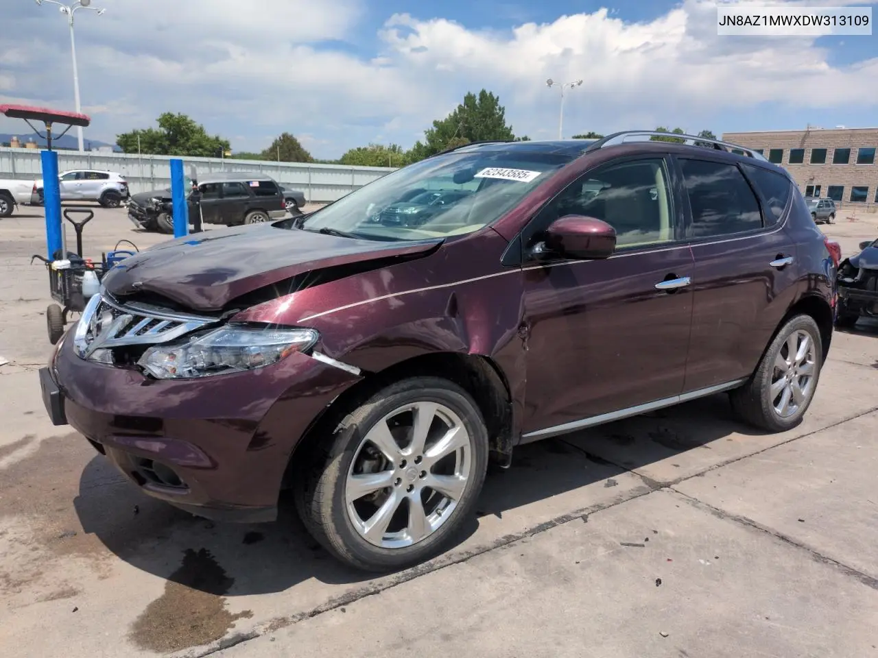 2013 Nissan Murano S VIN: JN8AZ1MWXDW313109 Lot: 62343585