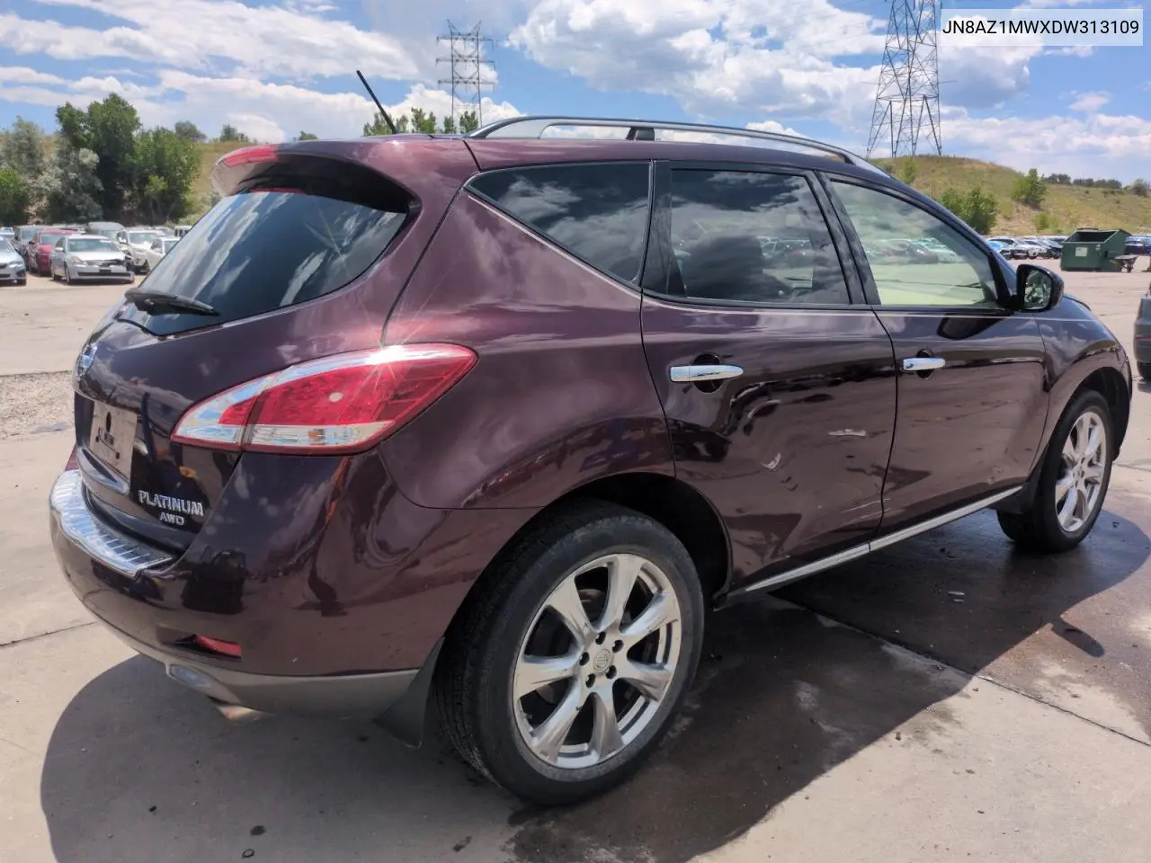 2013 Nissan Murano S VIN: JN8AZ1MWXDW313109 Lot: 62343585