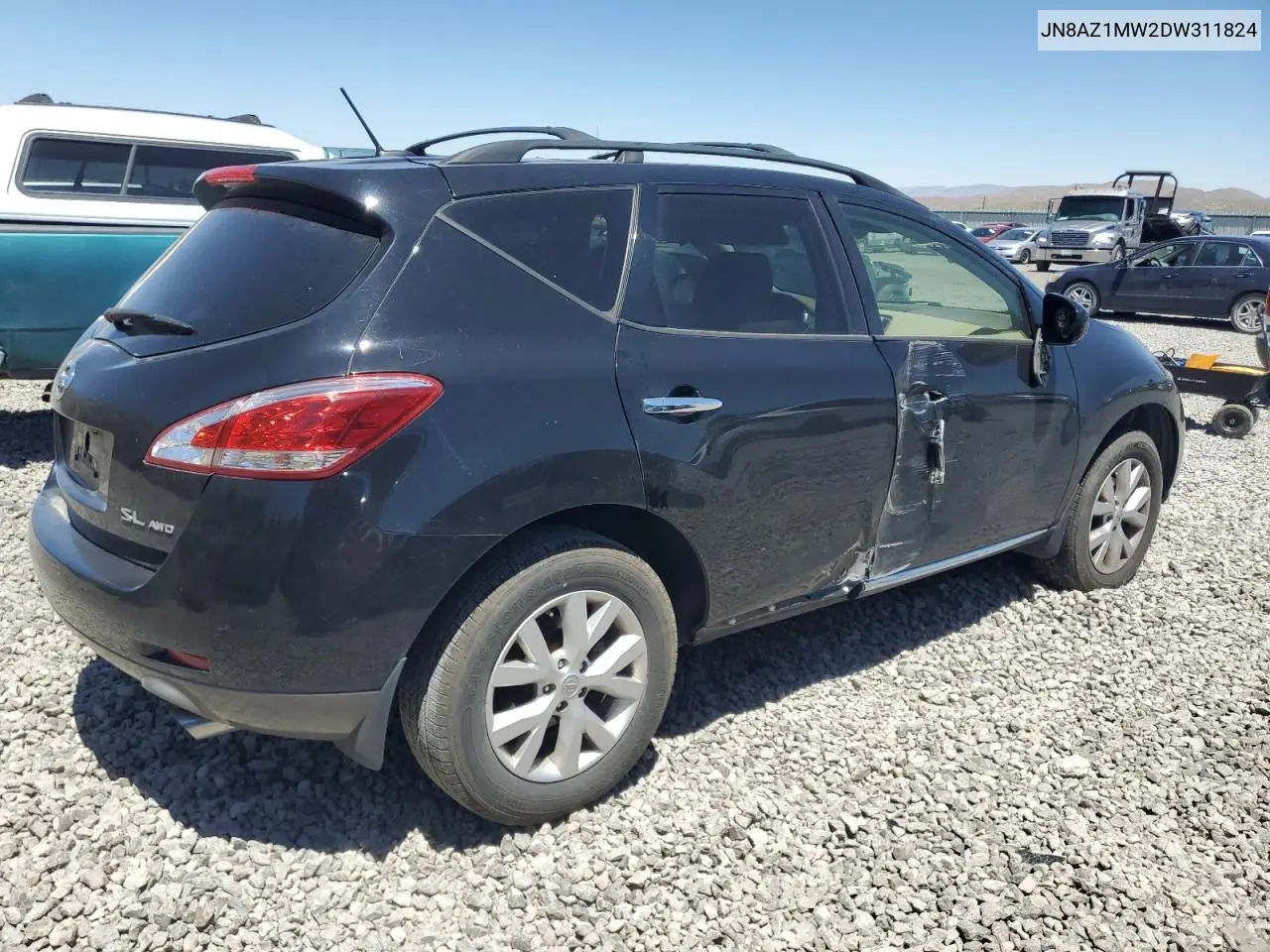 2013 Nissan Murano S VIN: JN8AZ1MW2DW311824 Lot: 62518555