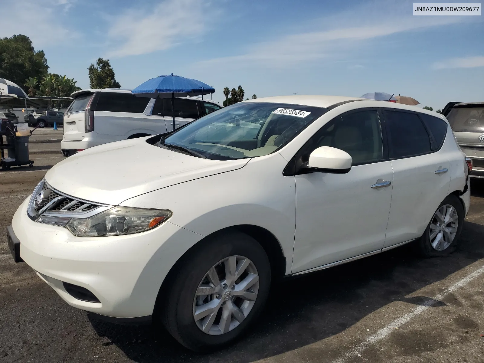 2013 Nissan Murano S VIN: JN8AZ1MU0DW209677 Lot: 66525584