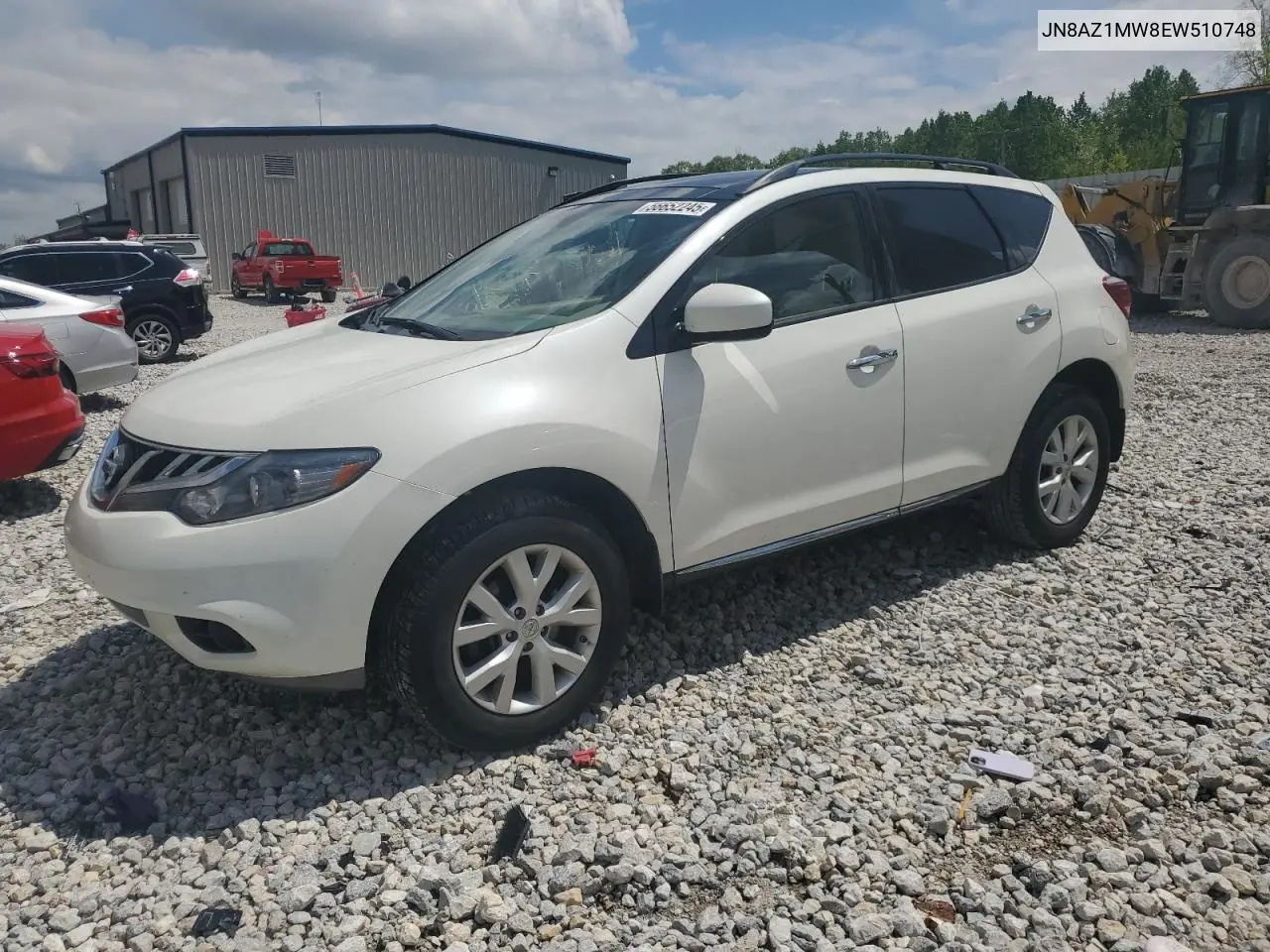 2014 Nissan Murano S VIN: JN8AZ1MW8EW510748 Lot: 56652245