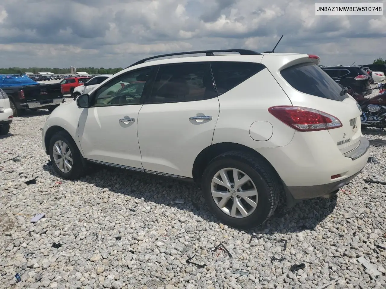 2014 Nissan Murano S VIN: JN8AZ1MW8EW510748 Lot: 56652245