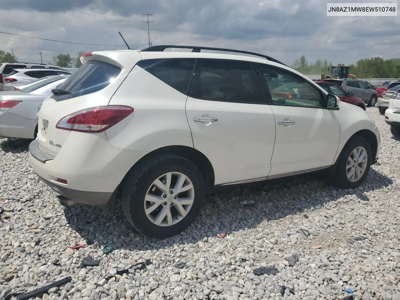 2014 Nissan Murano S VIN: JN8AZ1MW8EW510748 Lot: 56652245