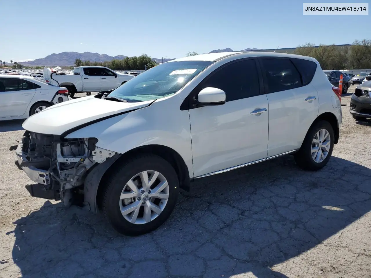 2014 Nissan Murano S VIN: JN8AZ1MU4EW418714 Lot: 56970035