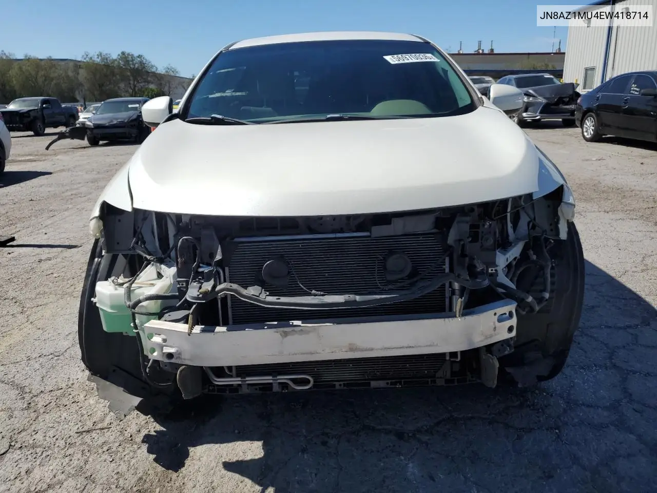 2014 Nissan Murano S VIN: JN8AZ1MU4EW418714 Lot: 56970035