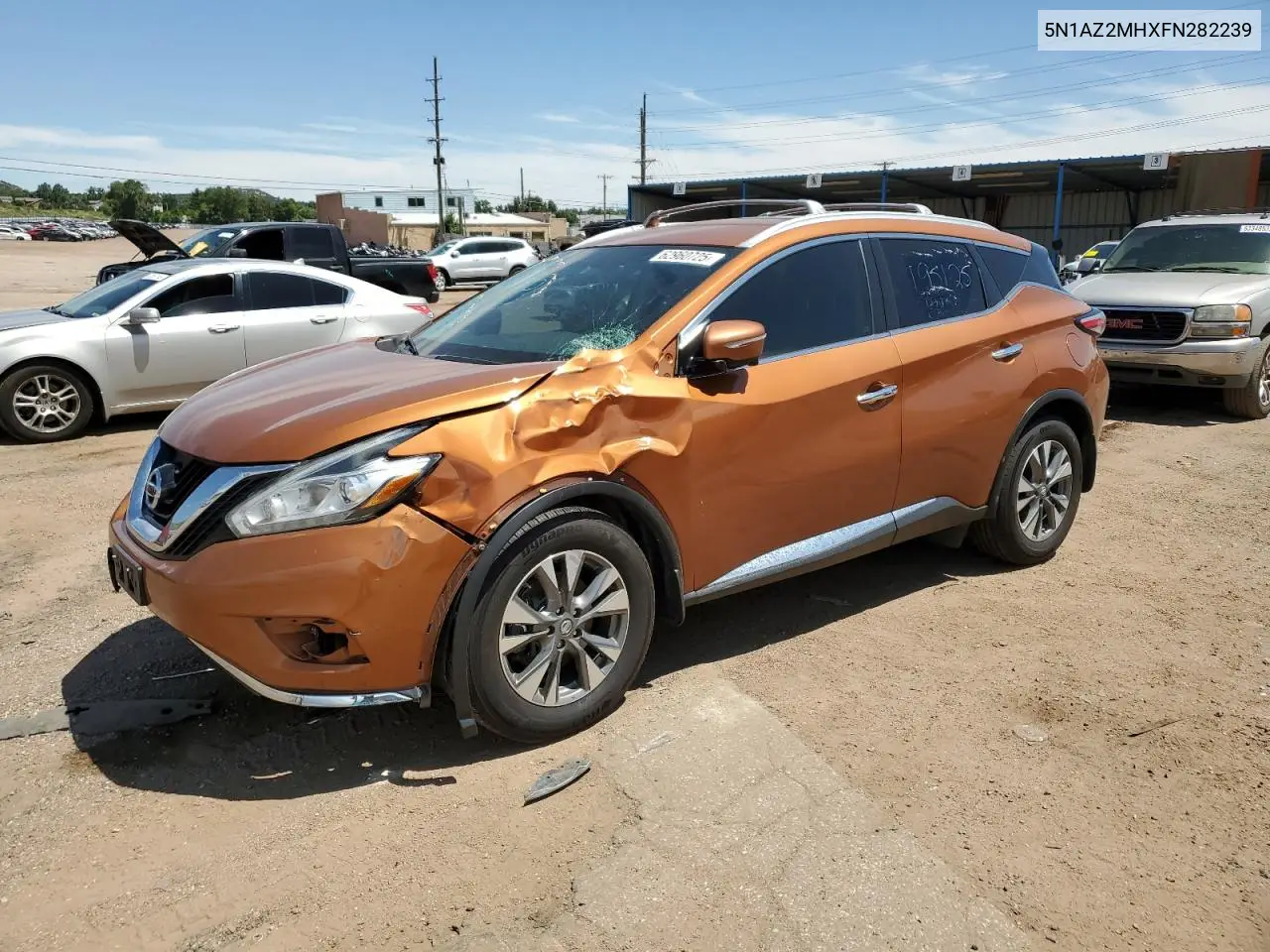2015 Nissan Murano S VIN: 5N1AZ2MHXFN282239 Lot: 62960725