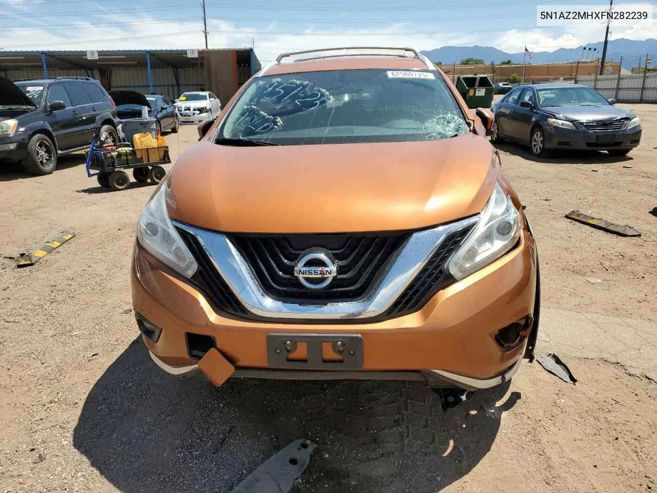2015 Nissan Murano S VIN: 5N1AZ2MHXFN282239 Lot: 62960725