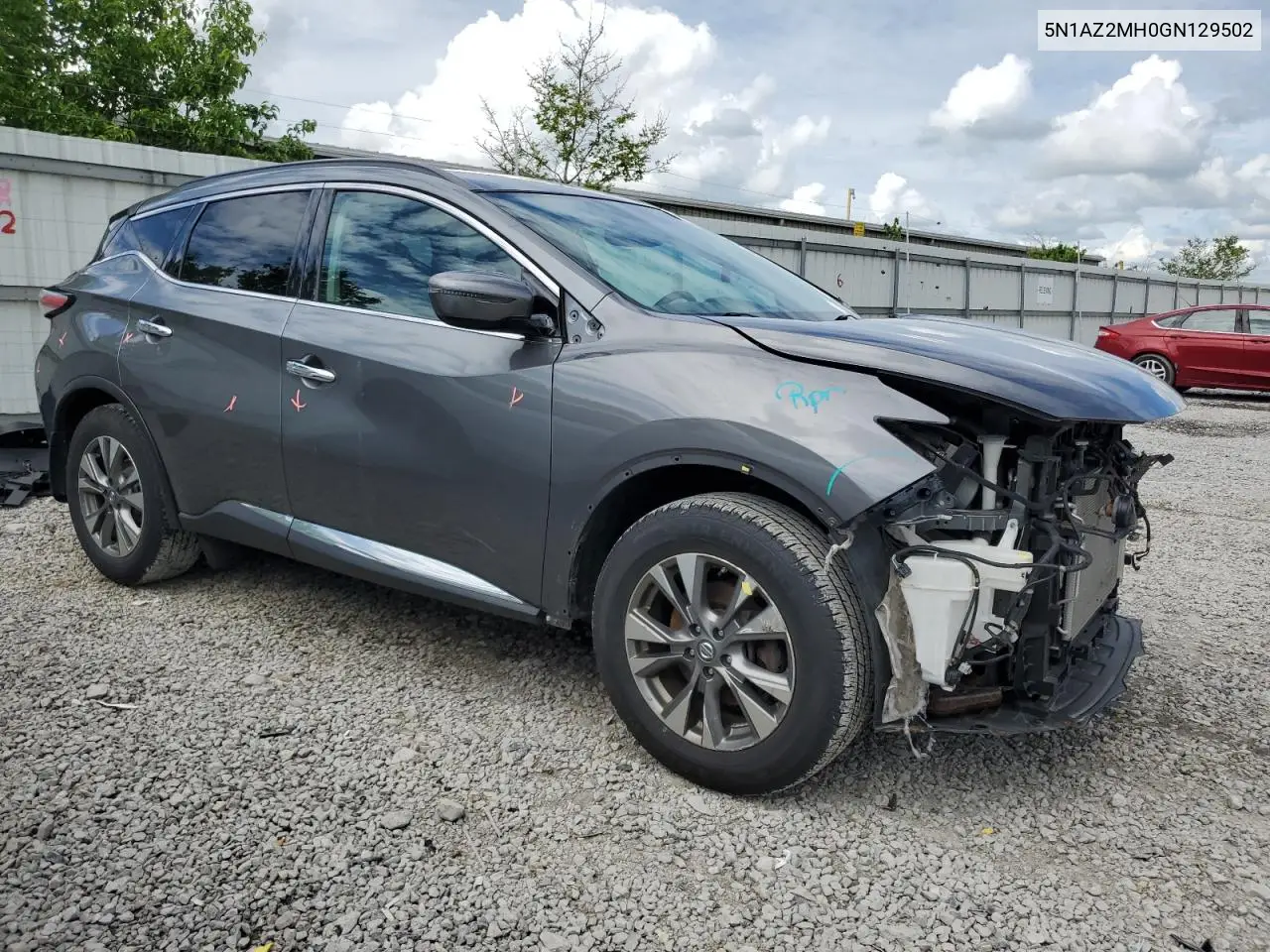 2016 Nissan Murano S VIN: 5N1AZ2MH0GN129502 Lot: 56192395