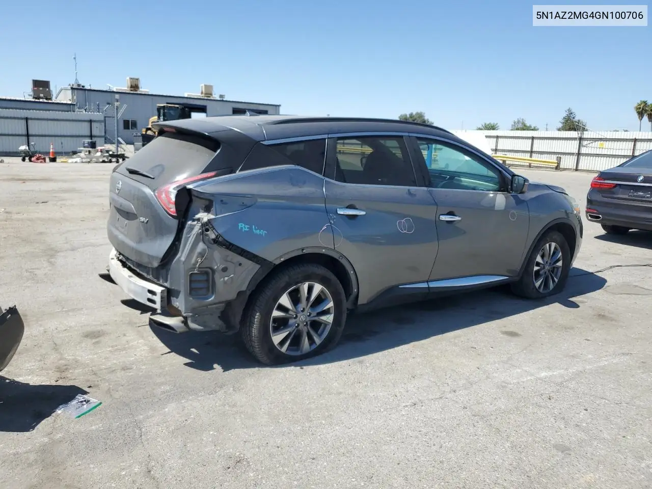 2016 Nissan Murano S VIN: 5N1AZ2MG4GN100706 Lot: 62752495