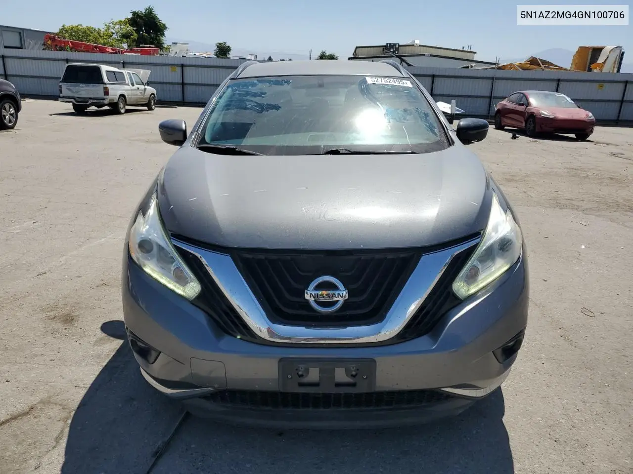 2016 Nissan Murano S VIN: 5N1AZ2MG4GN100706 Lot: 62752495