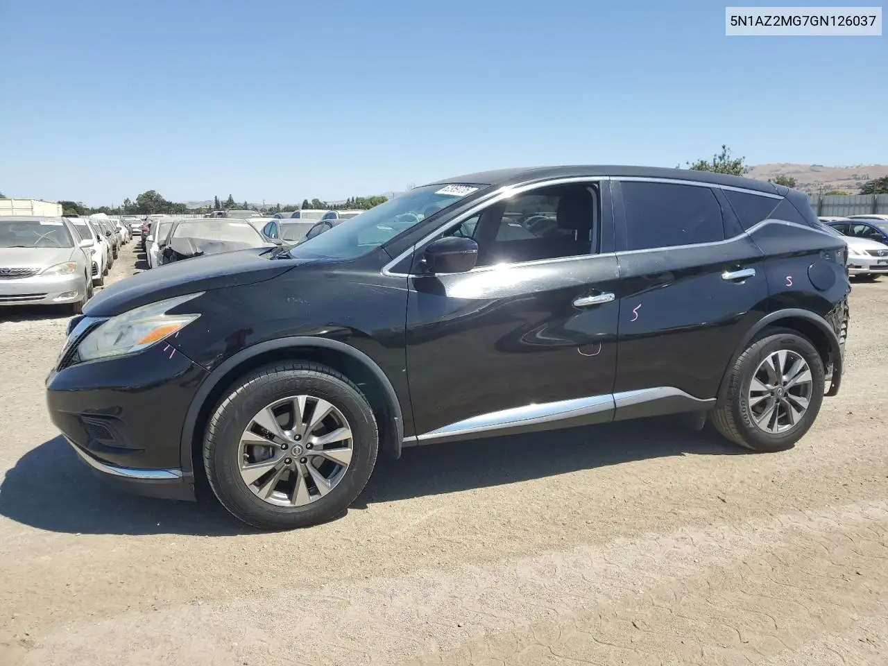2016 Nissan Murano S VIN: 5N1AZ2MG7GN126037 Lot: 62959735