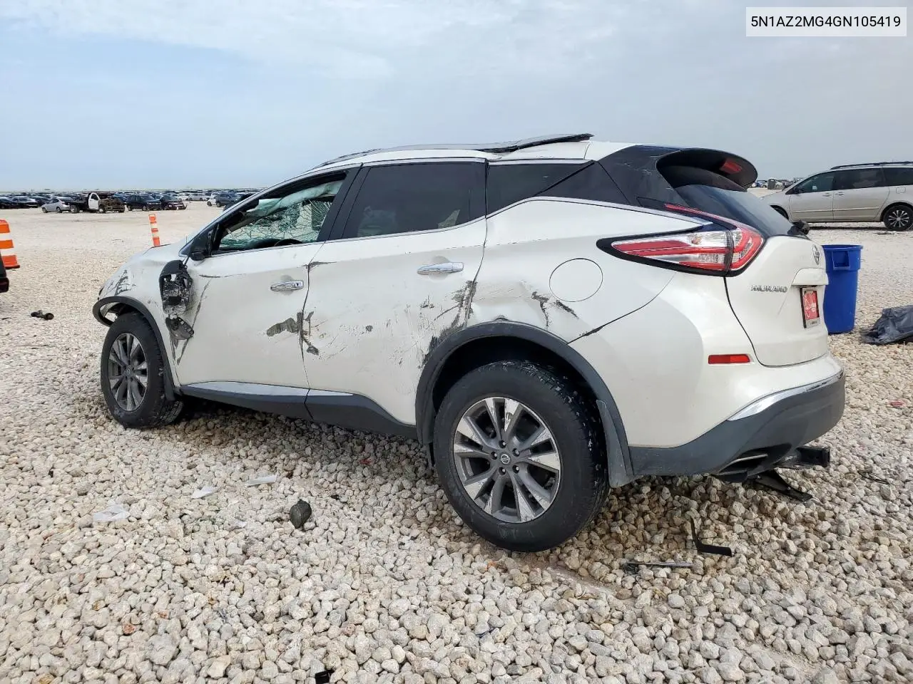 2016 Nissan Murano S VIN: 5N1AZ2MG4GN105419 Lot: 63127625