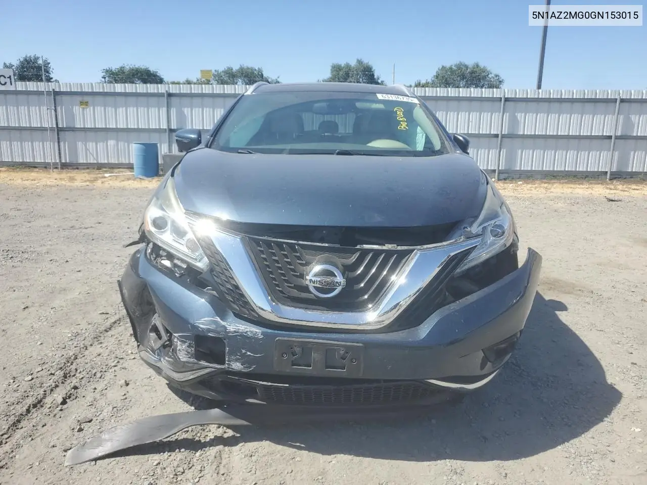 2016 Nissan Murano S VIN: 5N1AZ2MG0GN153015 Lot: 63136735