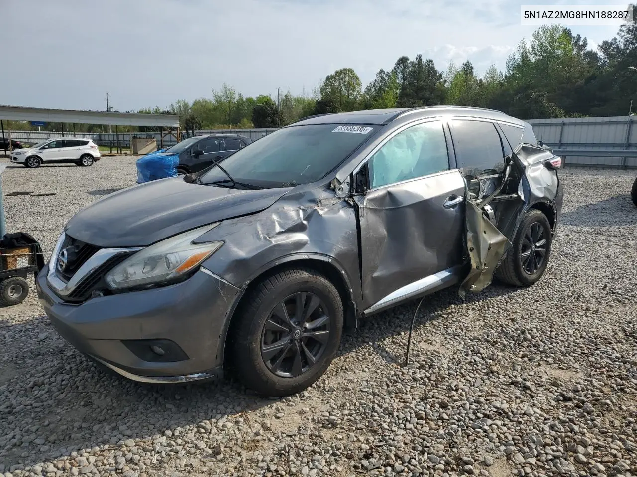 2017 Nissan Murano S VIN: 5N1AZ2MG8HN188287 Lot: 52535385