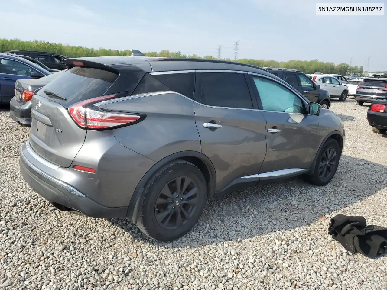 2017 Nissan Murano S VIN: 5N1AZ2MG8HN188287 Lot: 52535385
