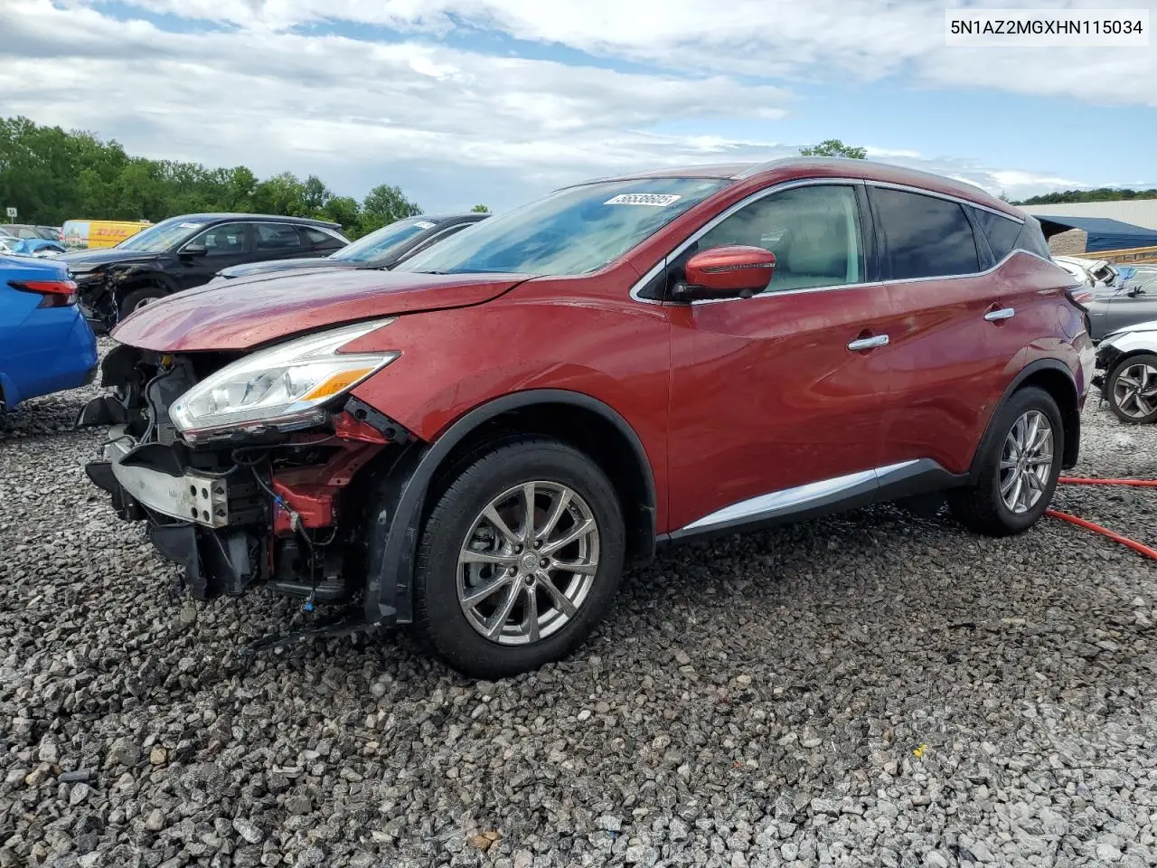 2017 Nissan Murano S VIN: 5N1AZ2MGXHN115034 Lot: 56538605
