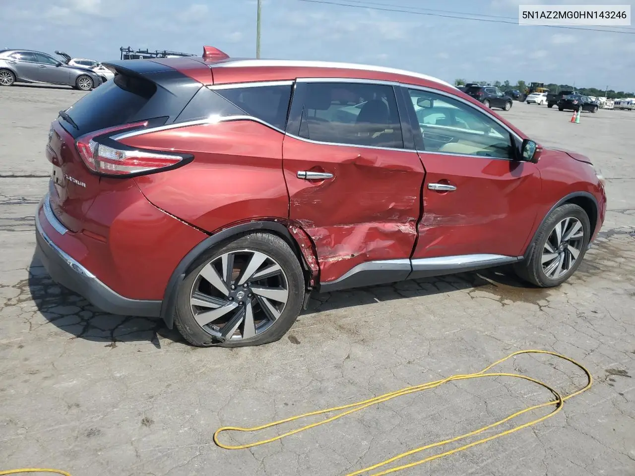2017 Nissan Murano S VIN: 5N1AZ2MG0HN143246 Lot: 61864695