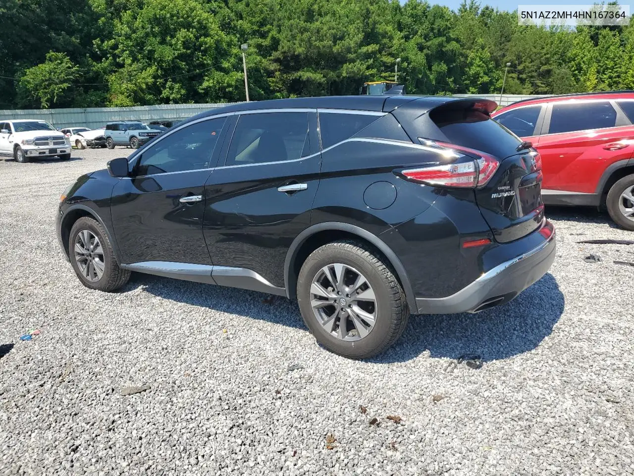 2017 Nissan Murano S VIN: 5N1AZ2MH4HN167364 Lot: 62369435