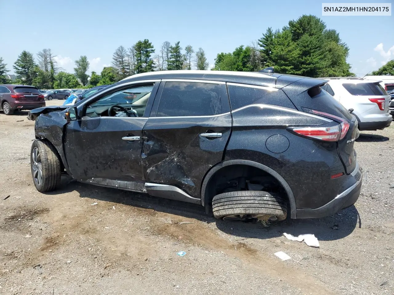 2017 Nissan Murano S VIN: 5N1AZ2MH1HN204175 Lot: 62381105
